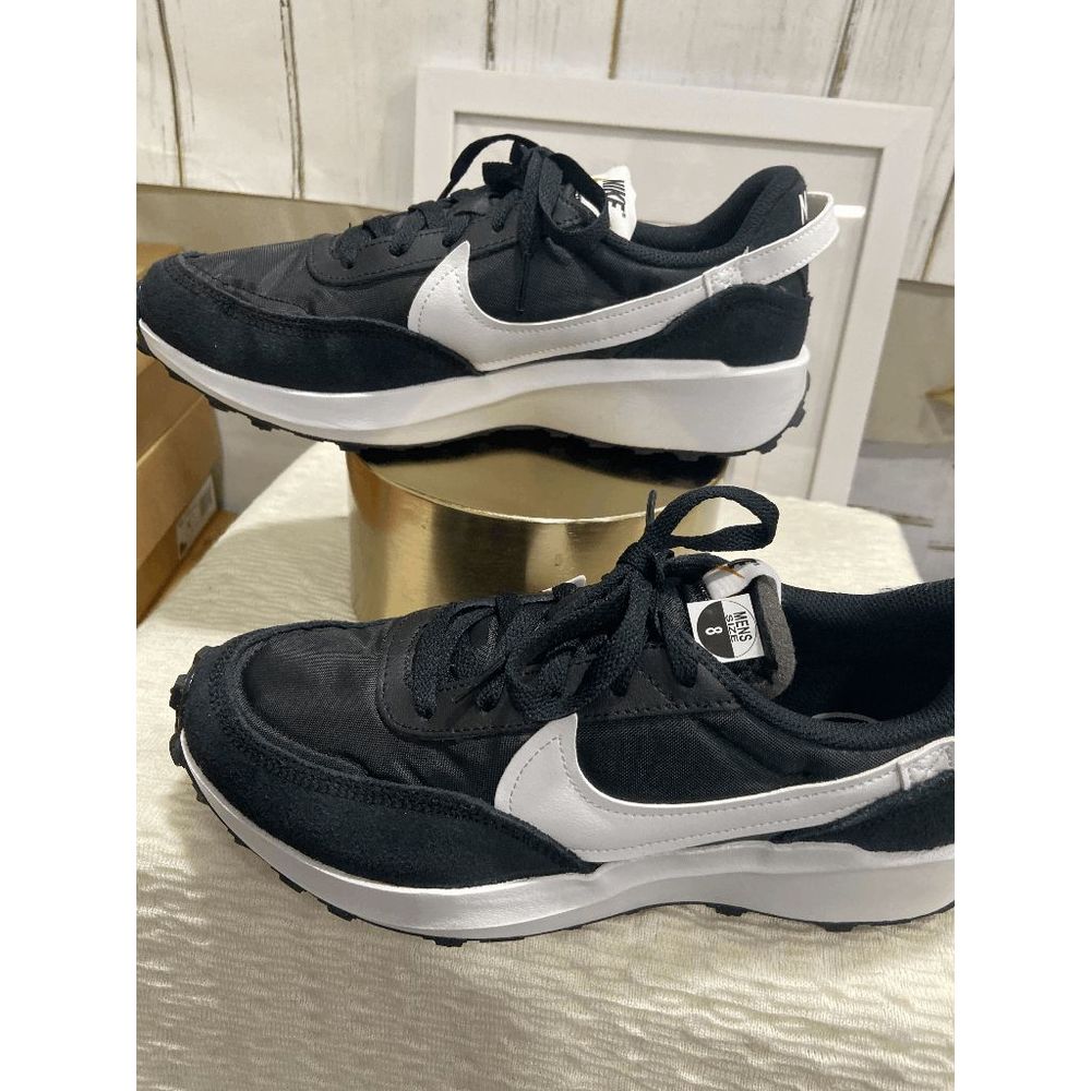 Nike Men's Waffle Debut Sneakers - Black/White 8 - Picture 2 of 10